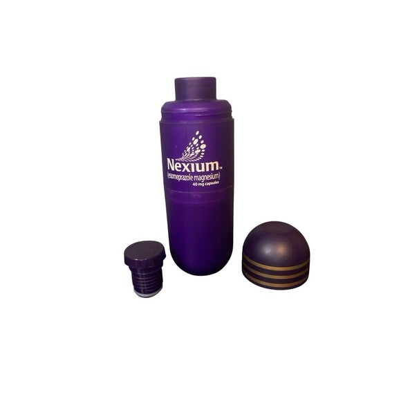 RARE Nexium Pharmaceutical Rep BIG Purple Pill Thermos Collectible Bottle 12" - Picture 1 of 6